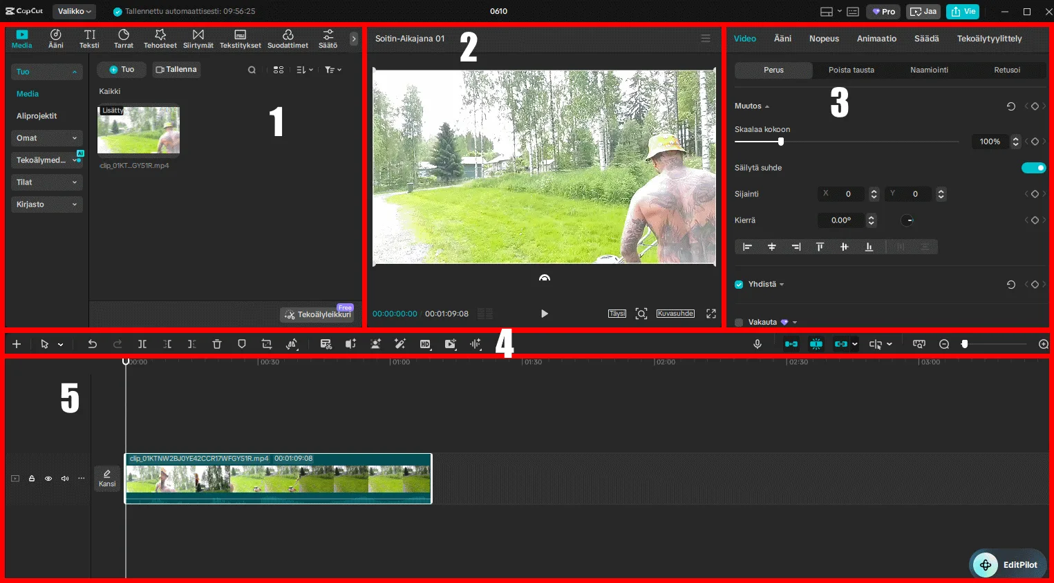 Näin luot CapCut projektin
